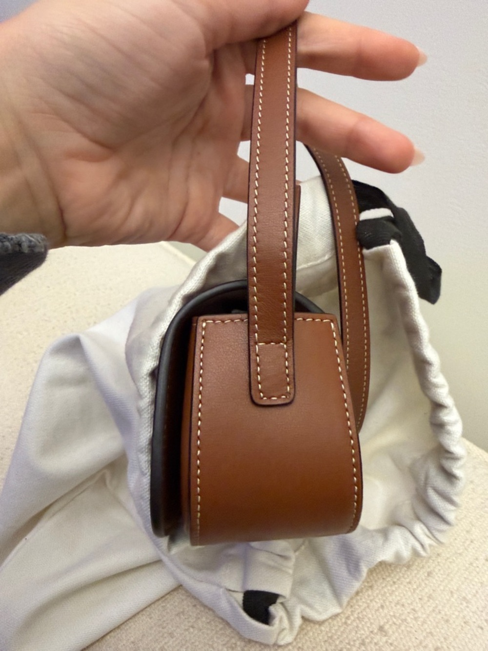 Celine Tabou Leather Handbag - Picture 8 of 10